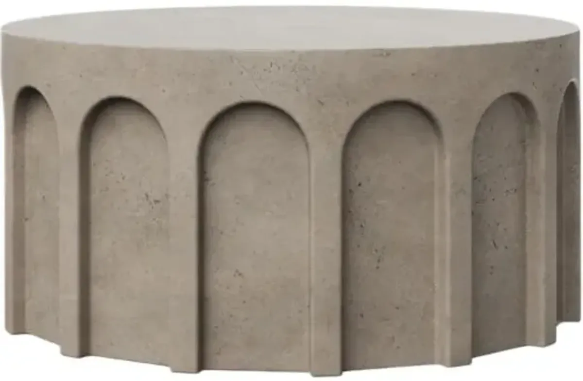 Aziel Indoor/Outdoor Concrete Coffee Table - Gray