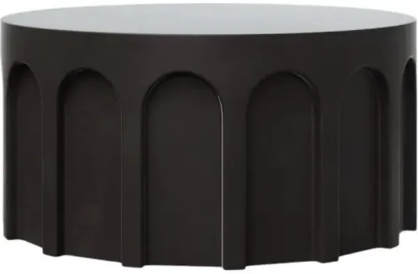 Aziel Indoor/Outdoor Concrete Coffee Table - Red