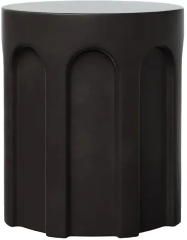 Aziel Indoor/Outdoor Concrete Stool - Red