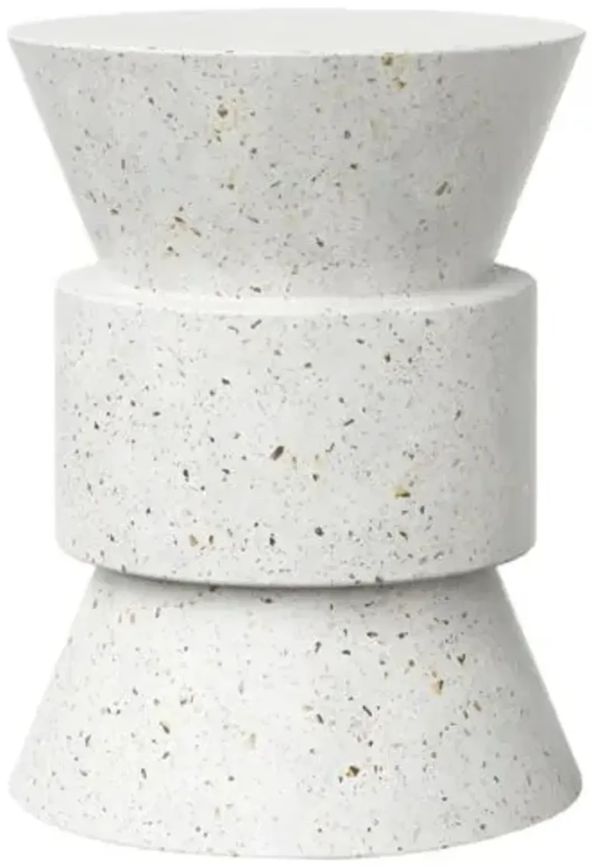 Artem Indoor/Outdoor Concrete Stool - White