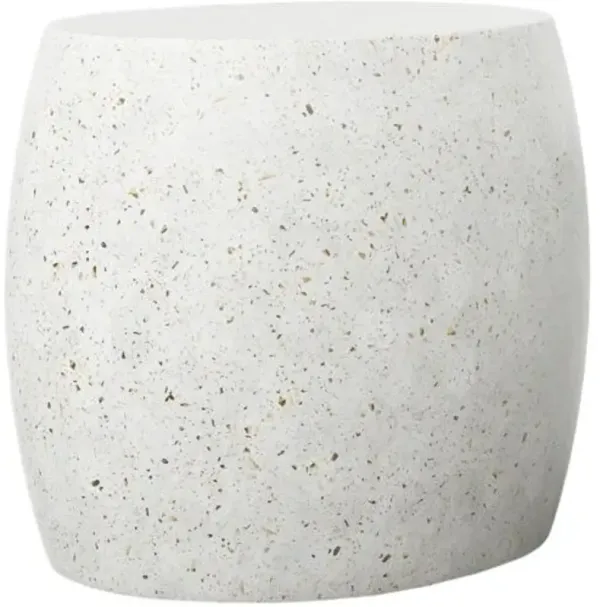 Pebble Indoor/Outdoor End Table - White