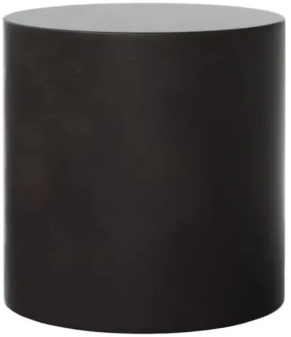 Una Indoor/Outdoor Concrete Pedestal Side Table - Gray