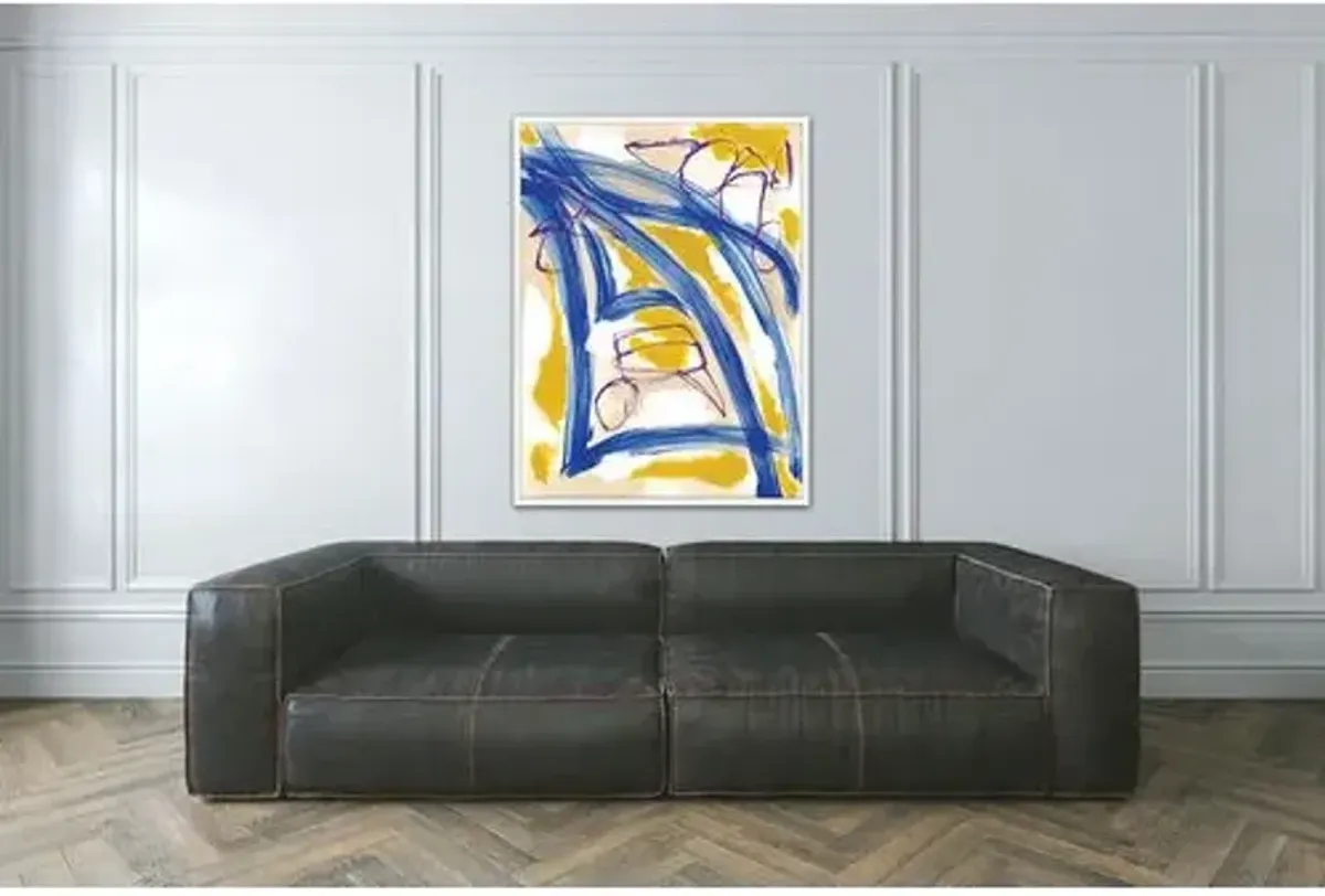 Nico Painting - 24" x 32" - Zoe Bios Creative - Blue