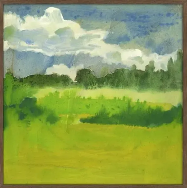 Rensselaerville Painting - 20" x 20" - Zoe Bios Creative - Green