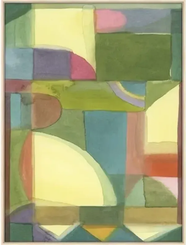 Festival 2 Painting - 24" x 32" - Zoe Bios Creative - Green