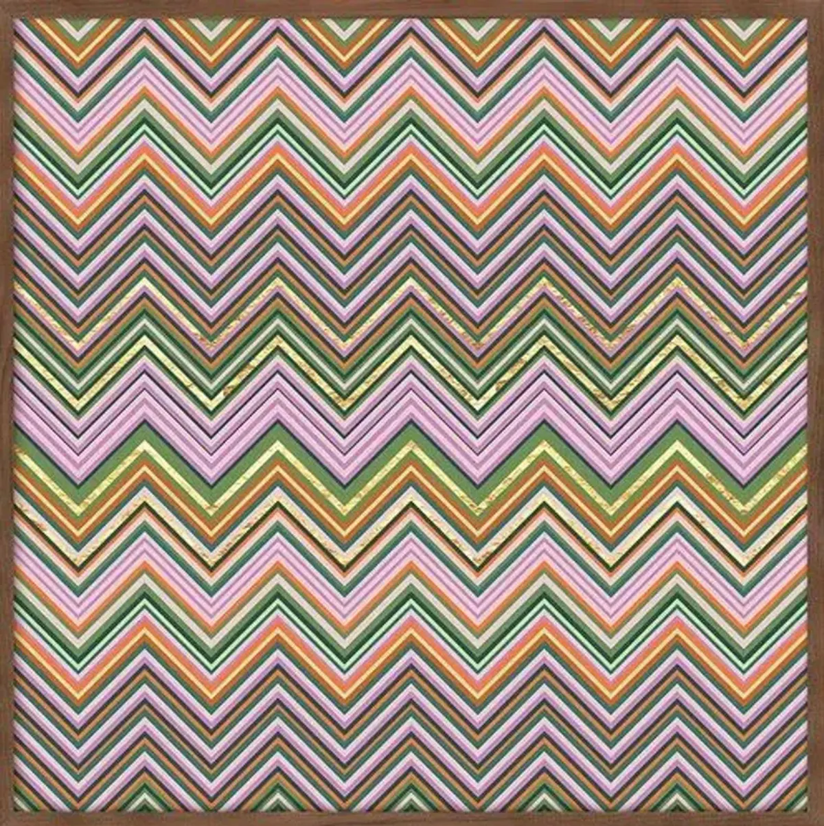 Dawn Chevron Painting - 30" x 30" - Zoe Bios Creative - Pink