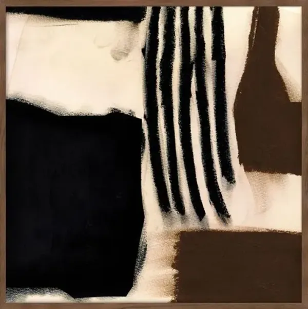Four Rows Painting - 30" x 30" - Zoe Bios Creative - Brown