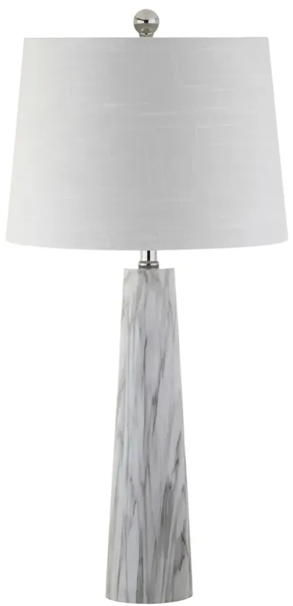 Lucianis Resin Table Lamp - White/Black
