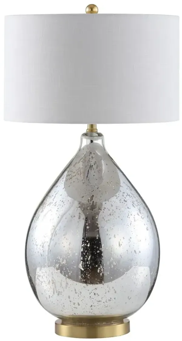 Elsinor Glass Teardrop Table Lamp - Mercury Silver