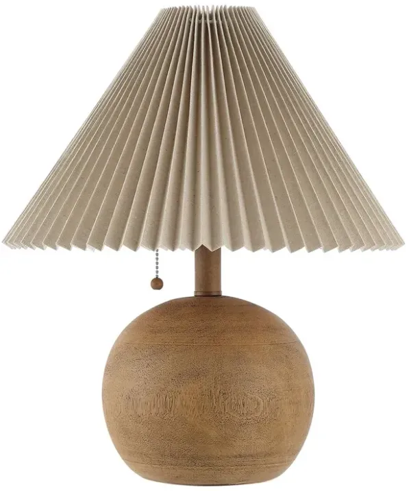Sander Sphere Base Resin Table Lamp - Brown