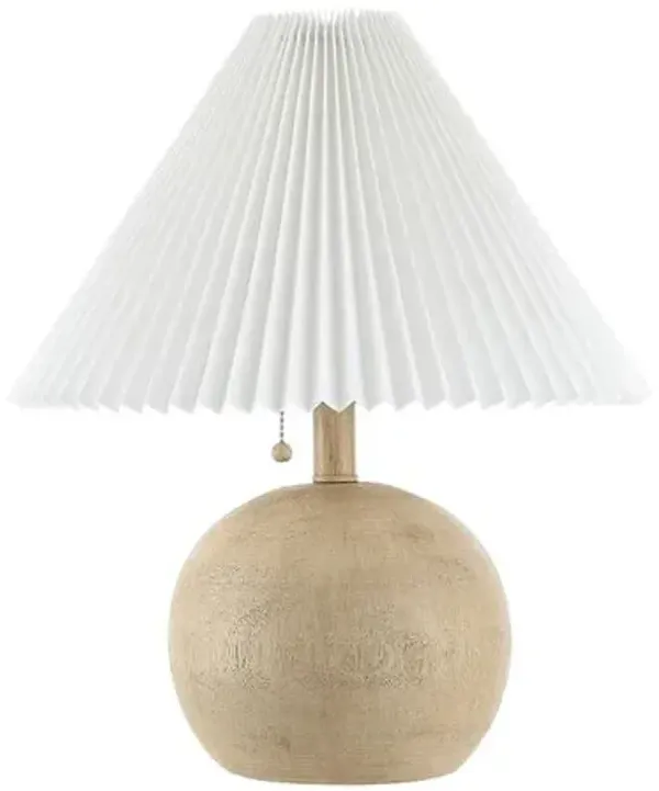 Sander Sphere Base Resin Table Lamp - Beige