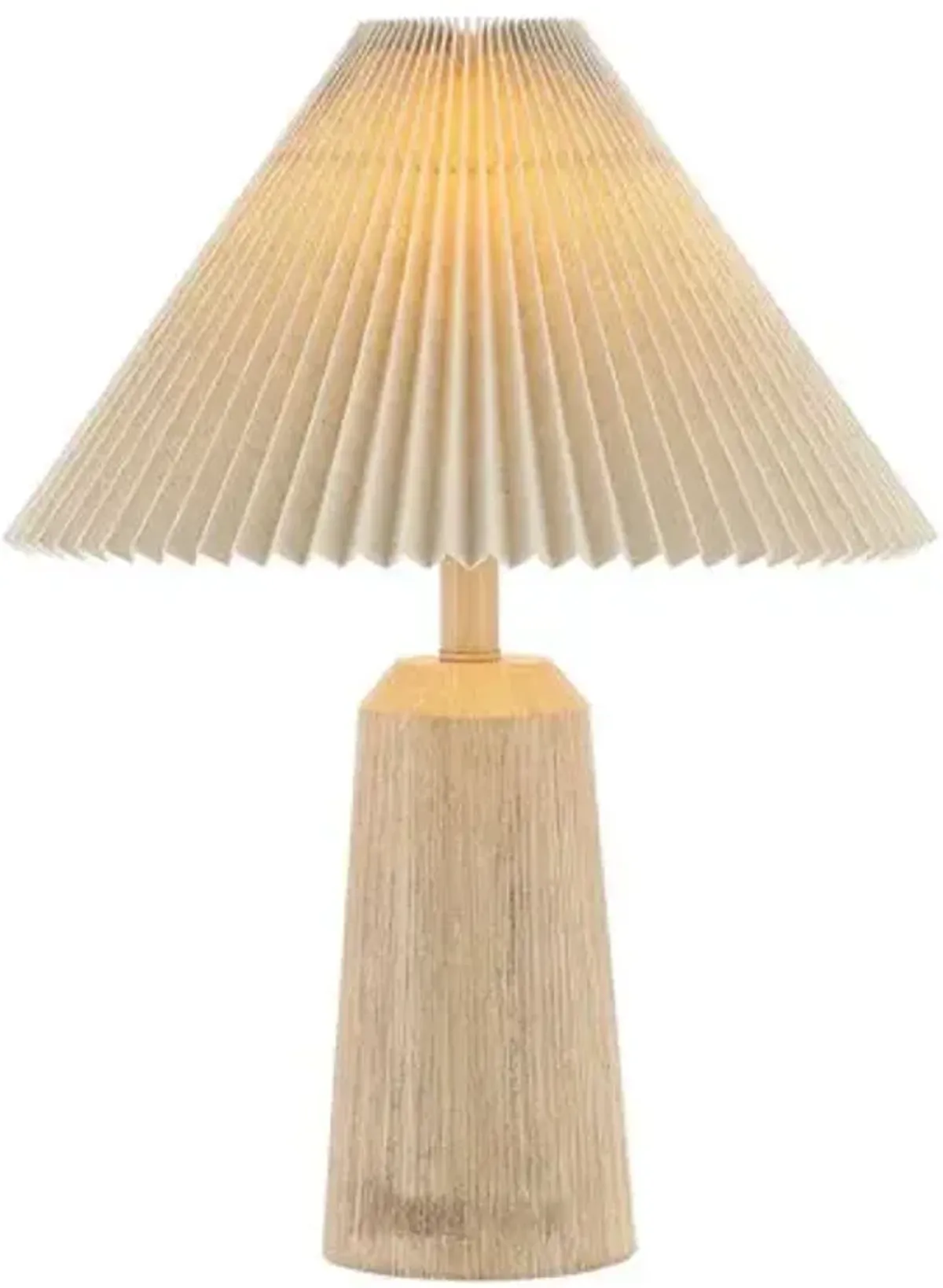 Brynden Resin Table Lamp - Beige