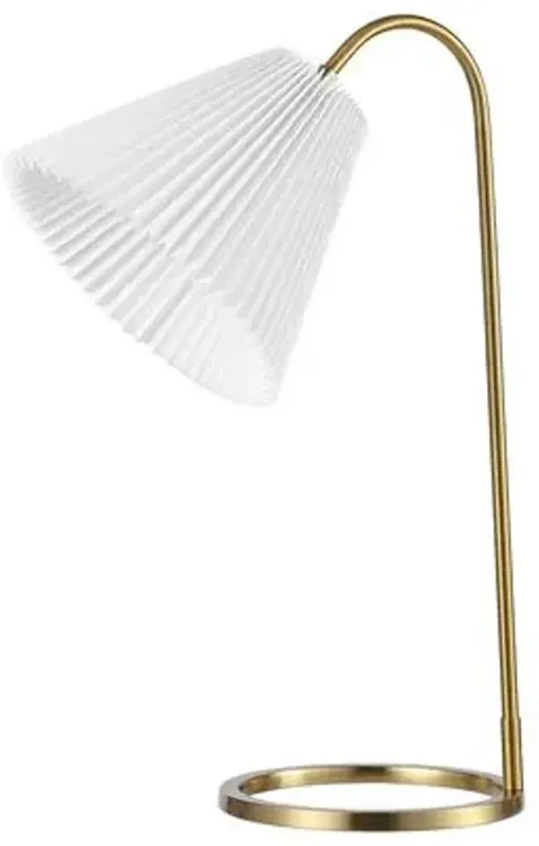 Kendrael Iron Round Base Table Lamp - Gold