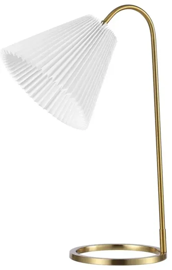 Kendrael Iron Round Base Table Lamp - Gold