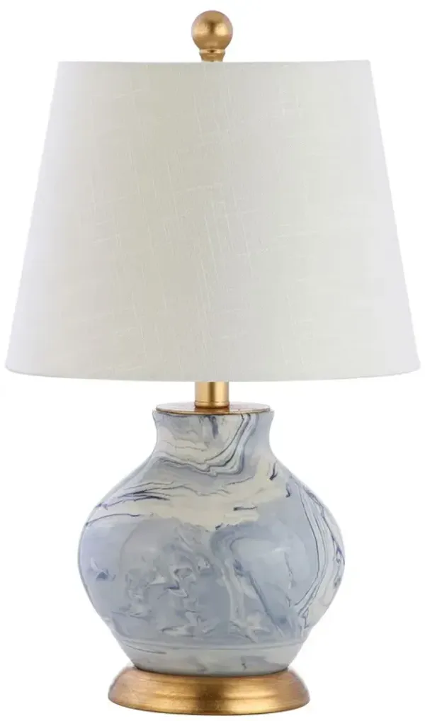 Tressara Ceramic Table Lamp - Blue/White