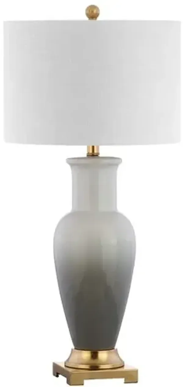 Nyxelle Ombre Ceramic Table Lamp - Gray