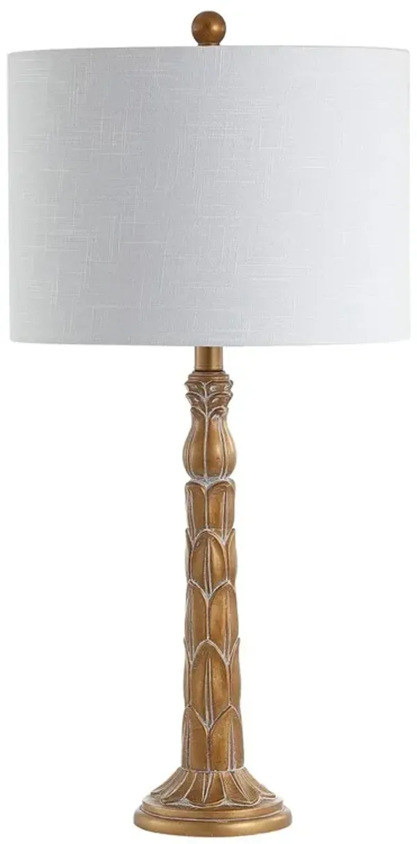 Galadria Resin Leaf Table Lamp - Antique Gold