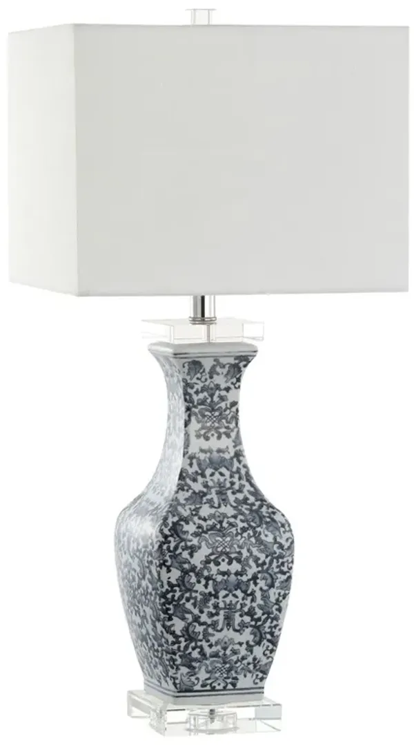Amadea Ceramic Table Lamp - Blue/White
