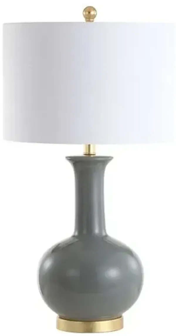 Darsyl Ceramic Table Lamp - Gray
