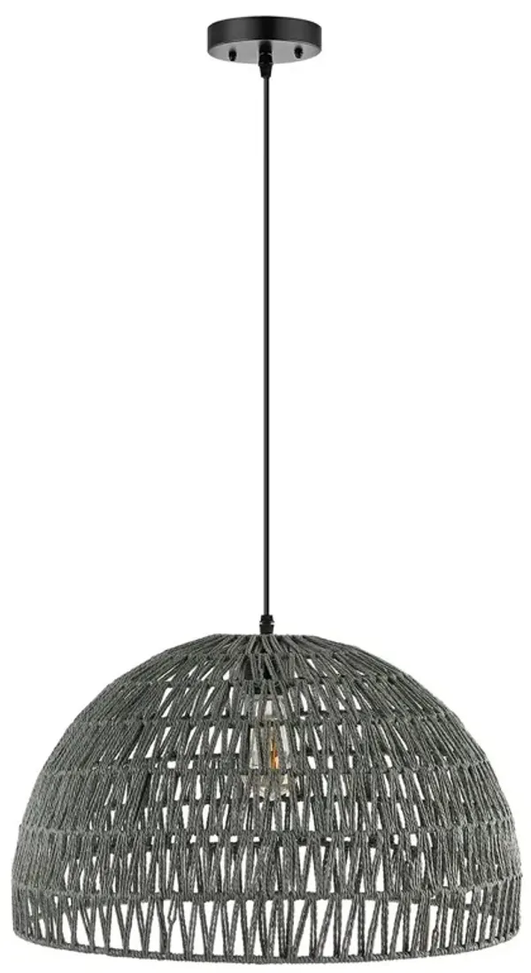 Leylianne Rope/Iron Pendant - Gray
