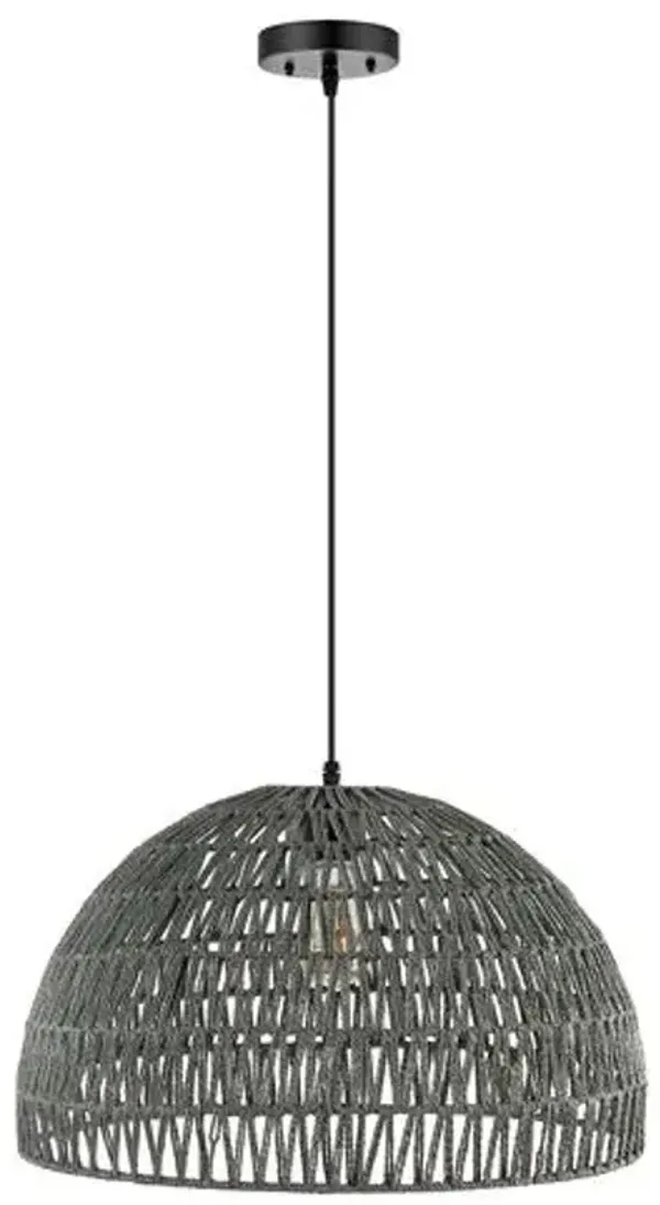 Leylianne Rope/Iron Pendant - Gray