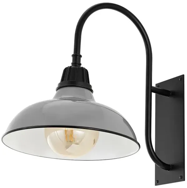 Azrya Curved Iron Outdoor Wall Sconce