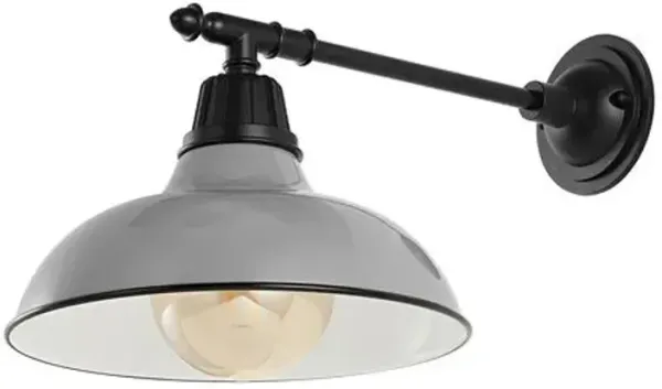 Azrya Iron Outdoor Wall Sconce - Gray