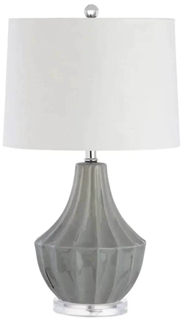 Lynnon Ceramic Table Lamp - Gray