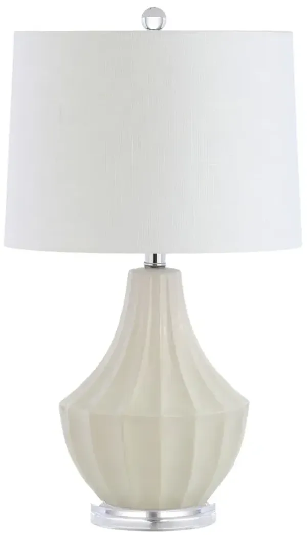Lynnon Ceramic Table Lamp - Beige