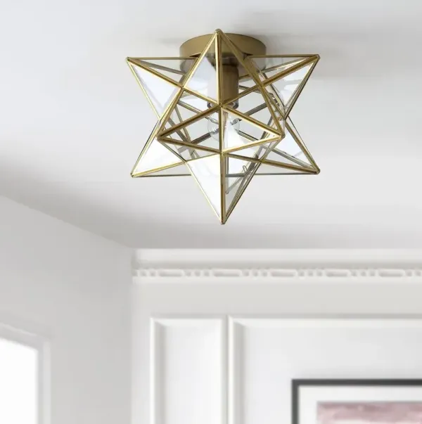Celestria 1-Light Iron Flush Mount - Gold