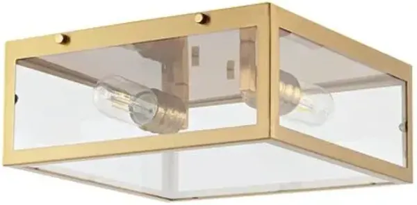Lysara 2-Light Iron Flush Mount - Gold