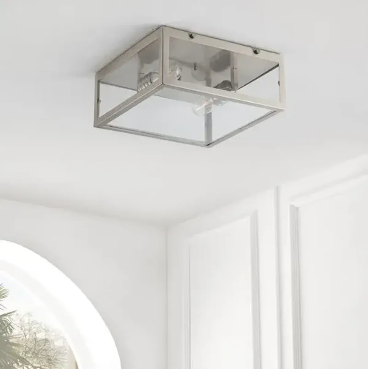 Lysara 2-Light Iron Flush Mount - Silver
