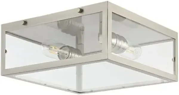 Lysara 2-Light Iron Flush Mount - Silver