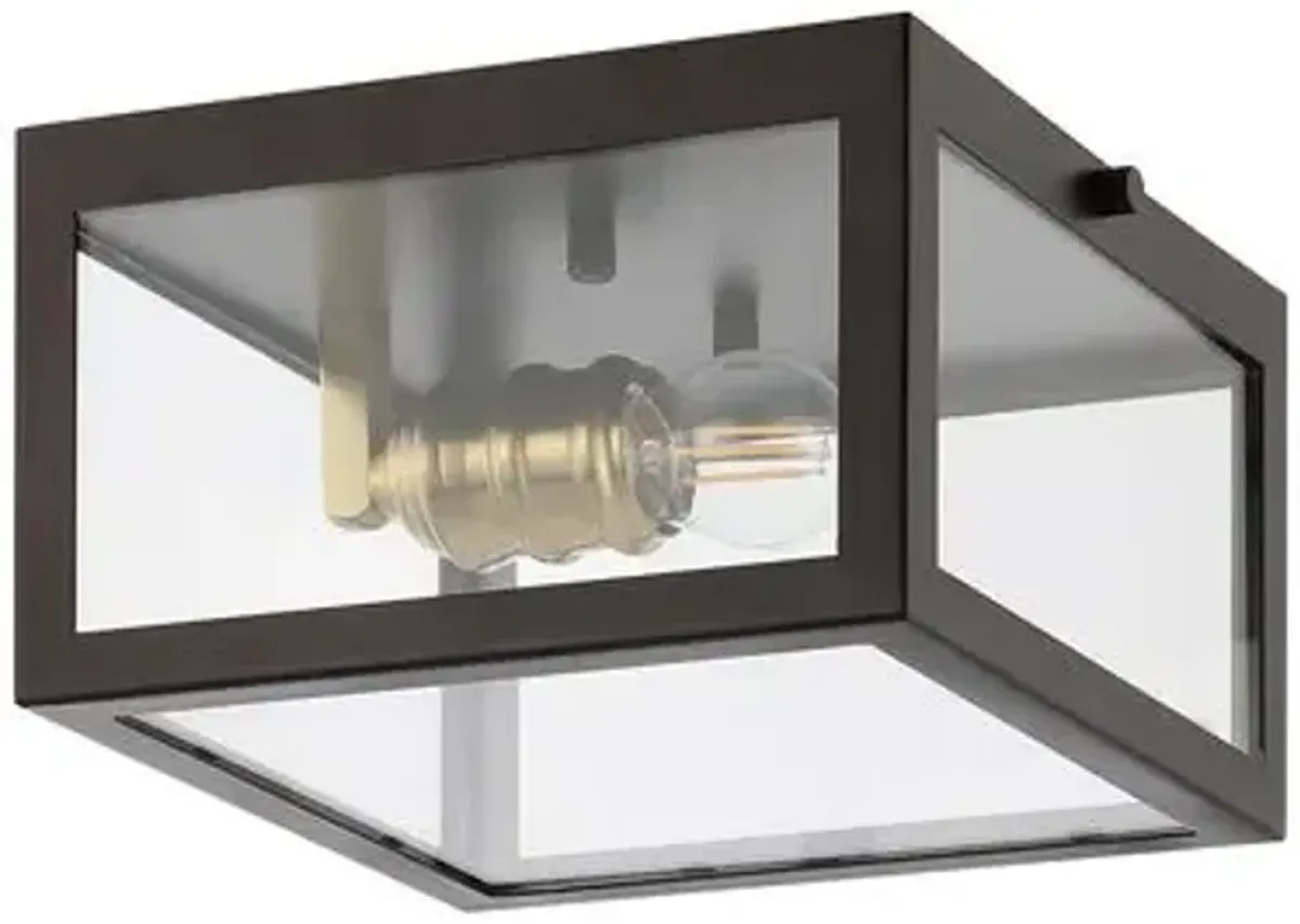 Lysara 1-Light Iron Flush Mount - Black