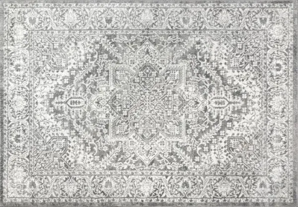 Revellis Persian Medallion Rug, Gray