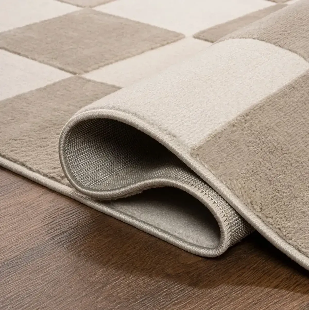 Hana High Low Checkerboard Rug