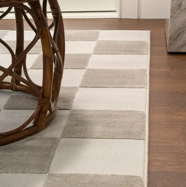 Hana High Low Checkerboard Rug