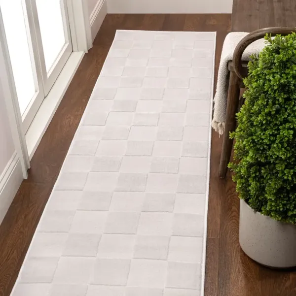 Hana High Low Checkerboard Rug