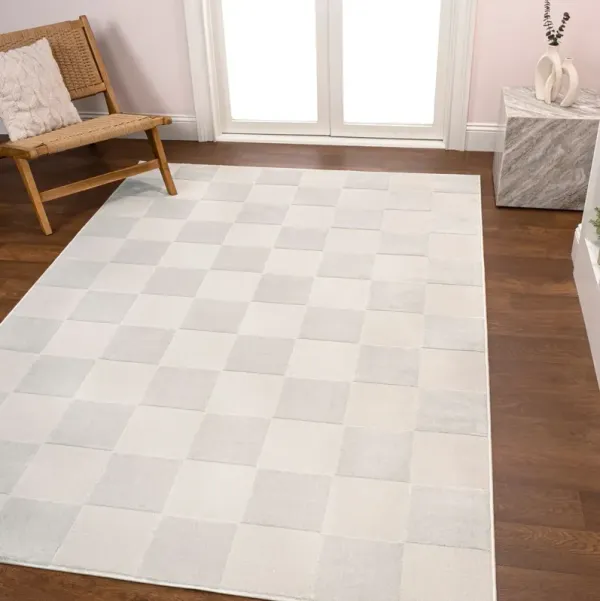 Hana High Low Checkerboard Rug