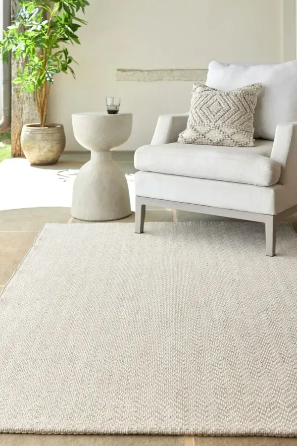 Birdie Woven Rug, Ivory