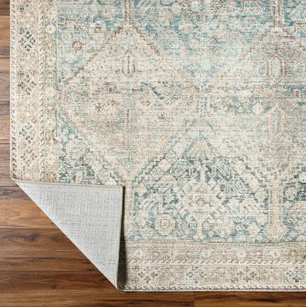 Marlene Woven Rug, Emerald/Seafoam