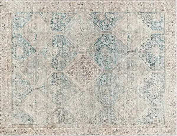 Marlene Woven Rug, Emerald/Seafoam
