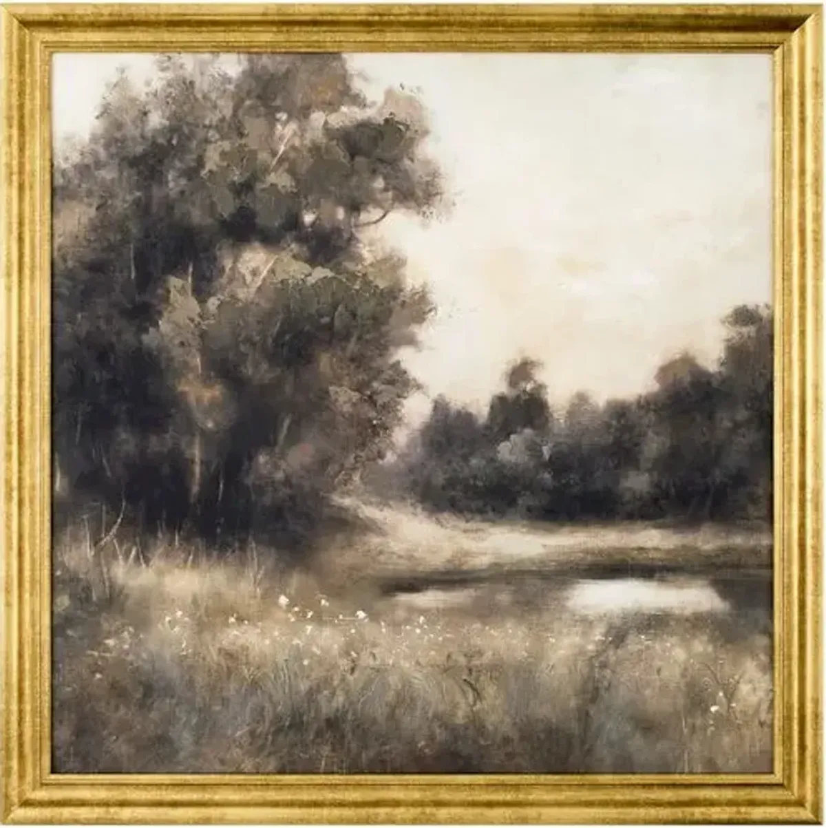 Eldorado II Framed Landscape - 27" x 27" - Green