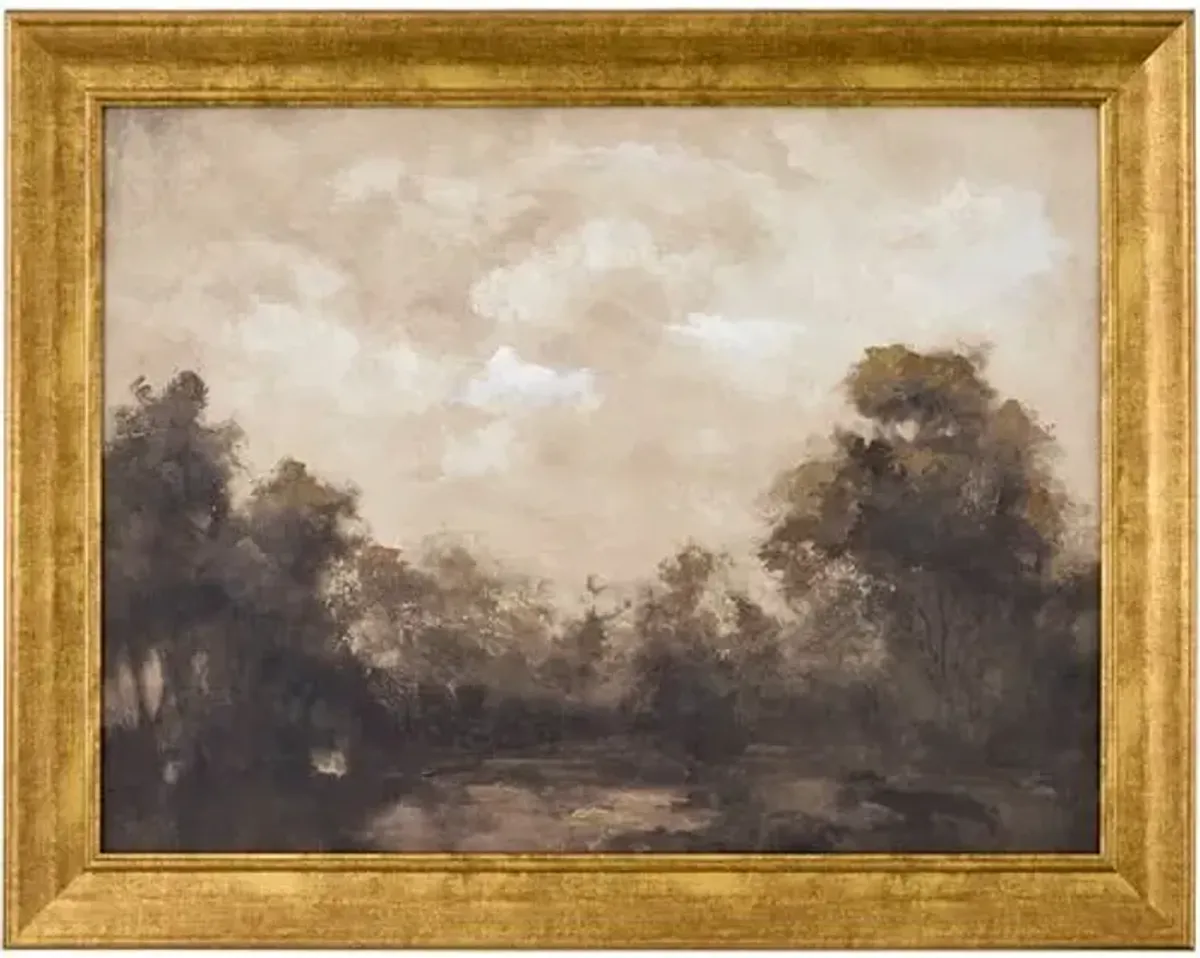 Floresta Framed Landscape - 28" x 22" - Green