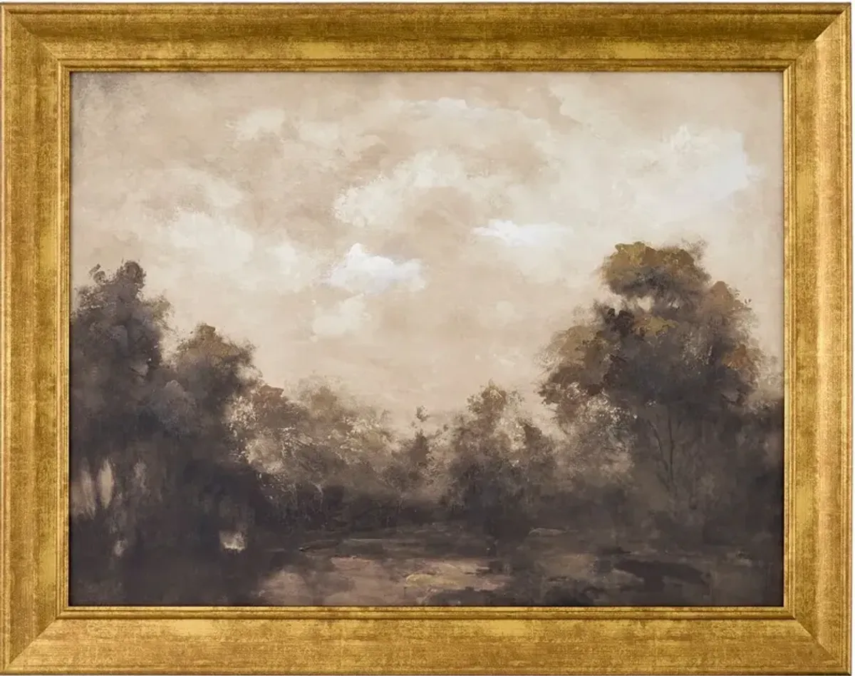 Floresta Framed Landscape - 28" x 22" - Green