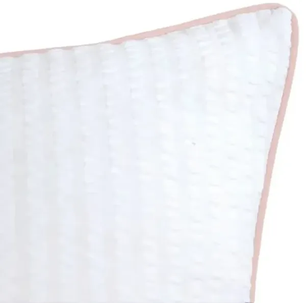 Emily Seersucker Cotton Duvet Set - Pom Pom at Home - Pink