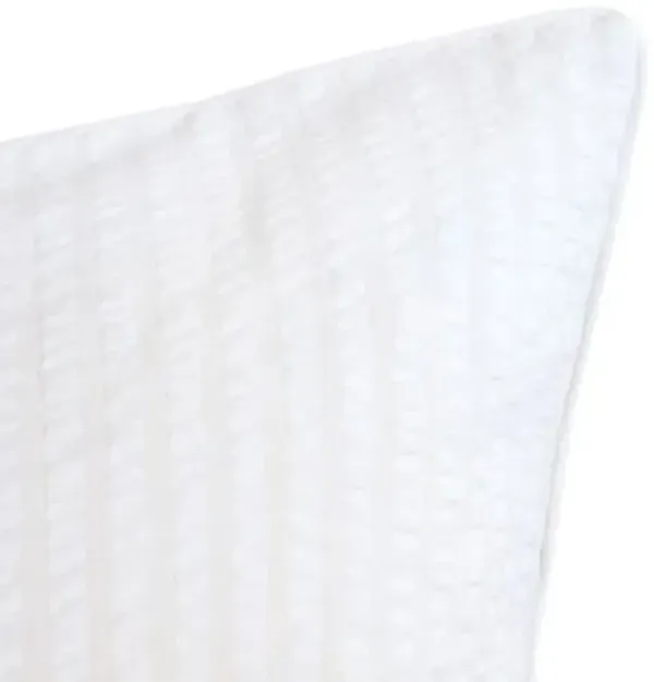 Emily Seersucker Cotton Duvet Set - Pom Pom at Home - White