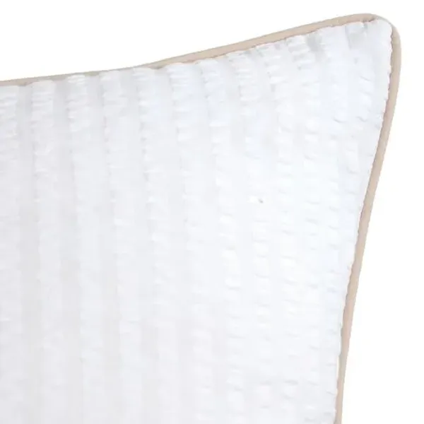 Emily Seersucker Cotton Duvet Set - Pom Pom at Home - Beige