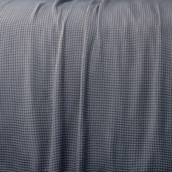 Balboa Bamboo Waffle Blanket - Pom Pom at Home - Gray