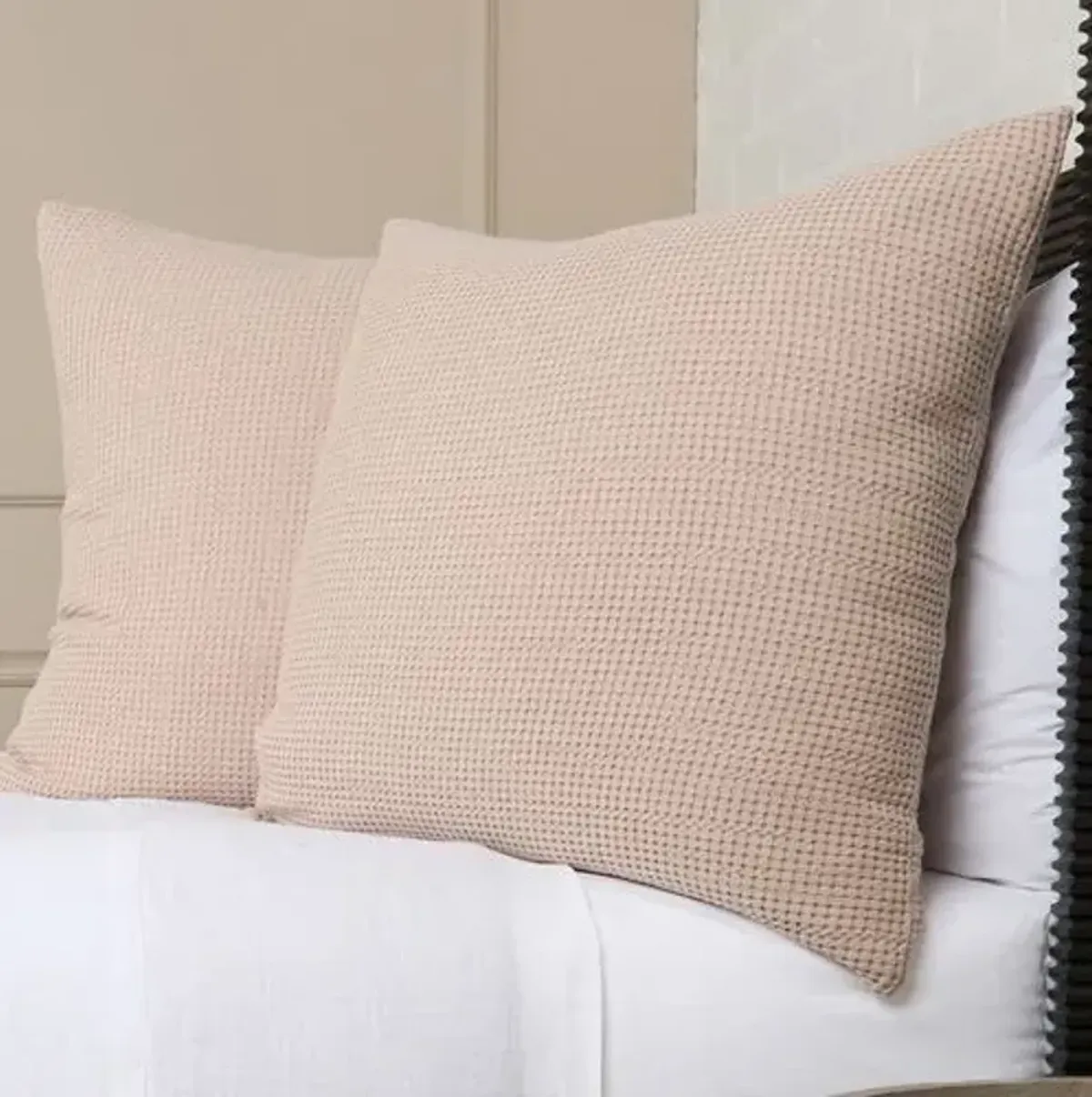 Balboa Bamboo Waffle Sham - Pom Pom at Home - Beige